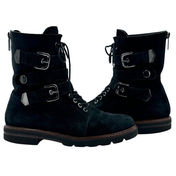 STUART WEITZMAN black urbanite nero velour boots - Picture 2 of 15